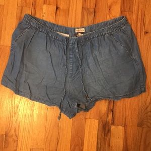 Denim style shorts